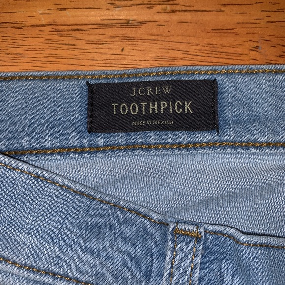 EUC J CREW Toothpick Jean Light-wash Size 30 - Picture 3 of 6